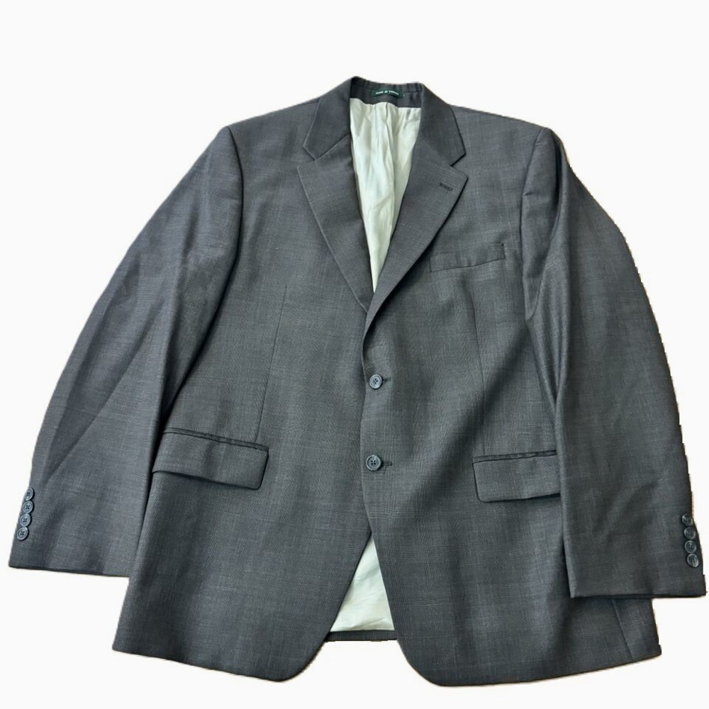 Lauren Ralph Lauren Suit Jacket Men 46L Brown Glen Plaid 100% Wool Blazer Canada